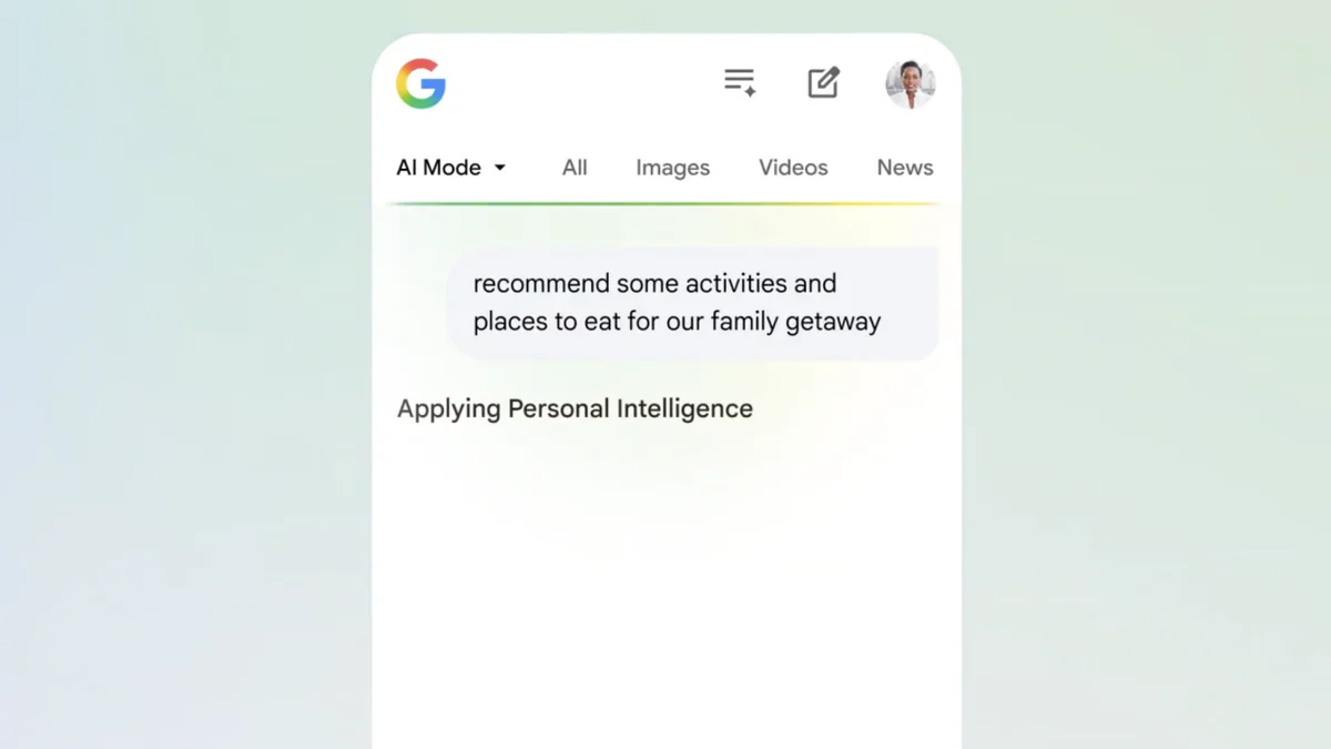 Google AI Mode, Gmail ve Fotoğraflar'la sizi daha iyi tanıyor