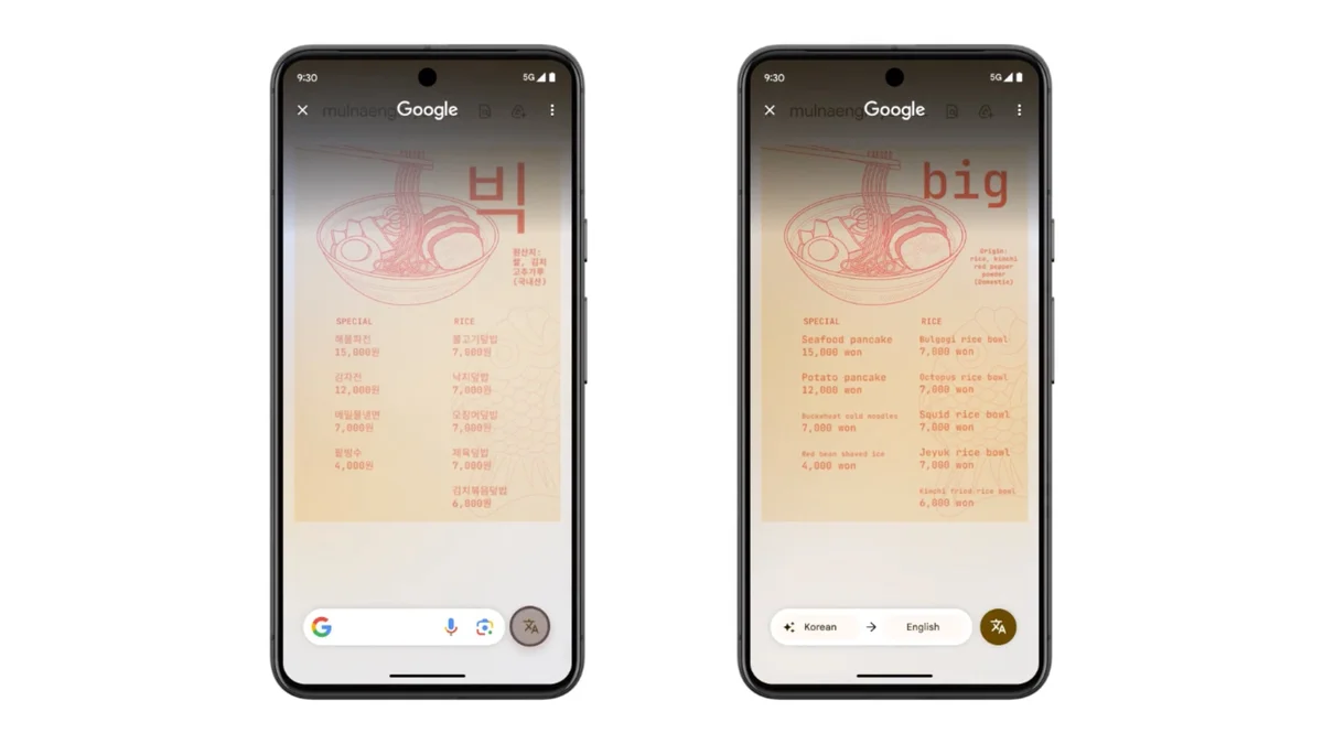 Google'dan Devrim Niteliğinde Yenilik: Circle to Search Artık Anında Çeviri Yapıyor
