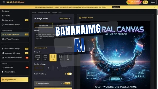 BananaImg AI ile Ücretsiz Görsel ve Video Üretimi: Yapay Zeka Yaratıcılığı